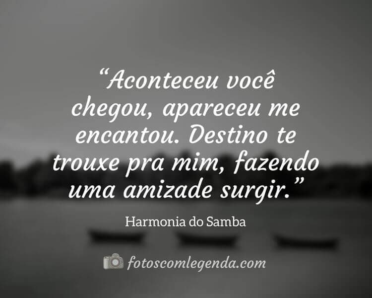 Frase Harmonia do Samba