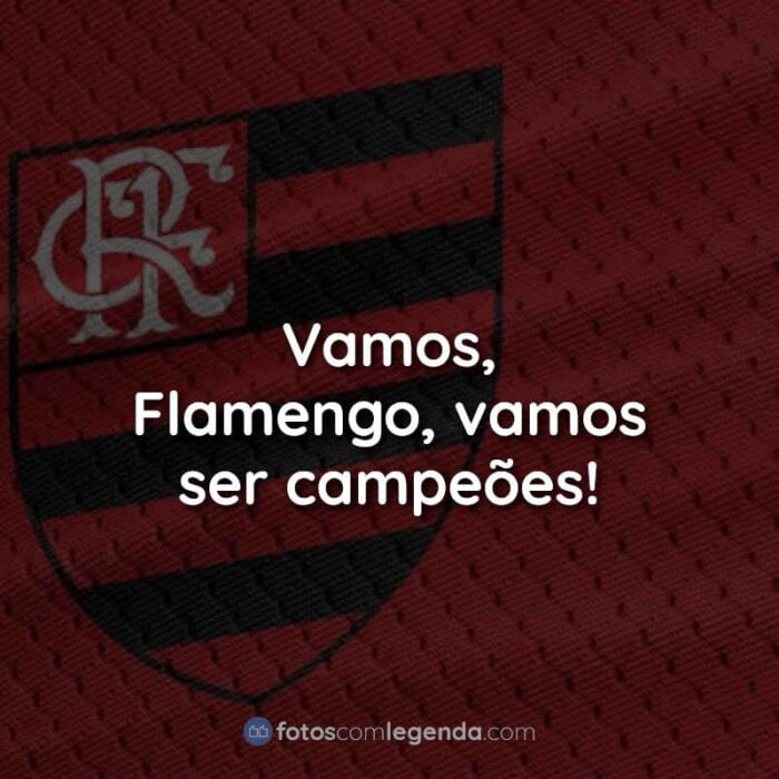 Frases do Flamengo: Vamos Flamengo.