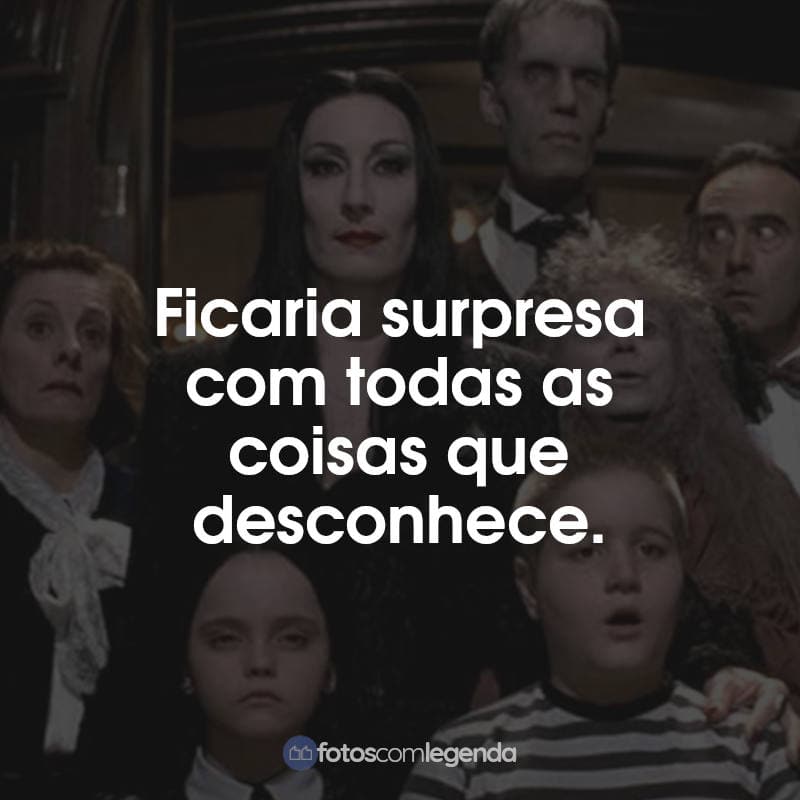 Frases do Filme A Família Addams: Ficaria surpresa com todas as coisas que desconhece.