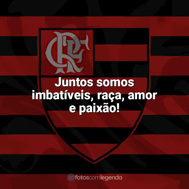 Frases para o Flamengo: Juntos somos imbatíveis, raça, amor e paixão!