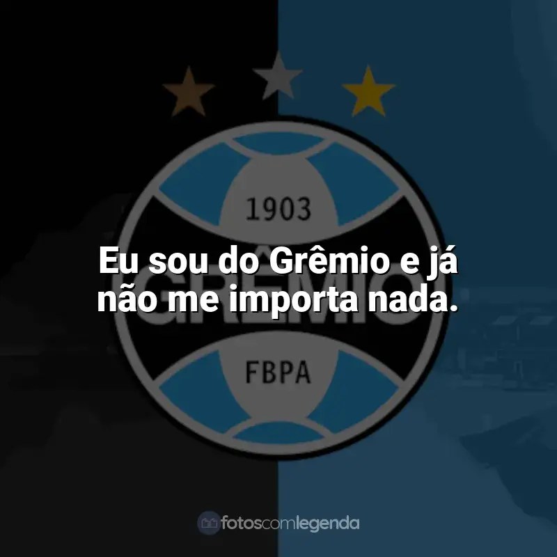 Frases do Grêmio campeão: Eu sou do Grêmio e já não me importa nada.